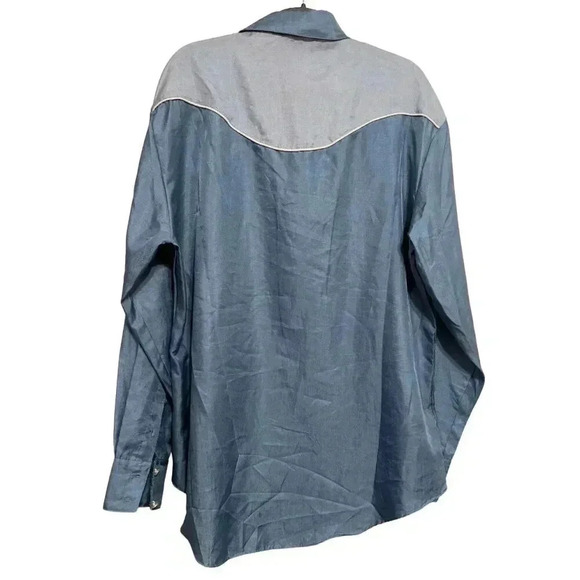 Stable Gear Western Wear Mens Colorblock Long Sleeve Shirt Size Large 16- 16 1/2 - Picture 6 of 9